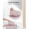 image:imageBAGSMART Small Makeup Bag Puffy Portable Cosmetic Pouch with Charm Zipper WaterResistant Travel Organizer for Women Baby Pink Small03Camel1 pcs