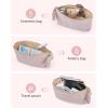image:imageBAGSMART Small Makeup Bag Puffy Portable Cosmetic Pouch with Charm Zipper WaterResistant Travel Organizer for Women Baby Pink Small03Purple1 pcs