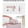 image:imageBAGSMART Small Makeup Bag Puffy Portable Cosmetic Pouch with Charm Zipper WaterResistant Travel Organizer for Women Baby Pink Small03Purple1 pcs