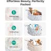image:imageBAGSMART Small Makeup Bag Puffy Portable Cosmetic Pouch with Charm Zipper WaterResistant Travel Organizer for Women Baby Pink SmallLeopard Print