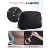 image:imageBAGSMART Small Makeup Bag Travel Cosmetic Bag Make Up Pouch Small Travel Zipper PouchWaterresistant Toiletry BagMakeup Organizer Bag for Women Black01Black