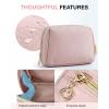 image:imageBAGSMART Small Makeup Bag Travel Cosmetic Bag Make Up Pouch Small Travel Zipper PouchWaterresistant Toiletry BagMakeup Organizer Bag for Women Black01Pink