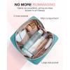 image:imageBAGSMART Small Makeup Bag Travel Cosmetic Bag Make Up Pouch Small Travel Zipper PouchWaterresistant Toiletry BagMakeup Organizer Bag for Women Black01Teal Blue