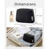 image:imageBAGSMART Small Makeup Bag Travel Cosmetic Bag Make Up Pouch Small Travel Zipper PouchWaterresistant Toiletry BagMakeup Organizer Bag for Women Black01Black