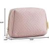 image:imageBAGSMART Small Makeup Bag Travel Cosmetic Bag Make Up Pouch Small Travel Zipper PouchWaterresistant Toiletry BagMakeup Organizer Bag for Women Black01Pink