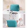 image:imageBAGSMART Small Makeup Bag Travel Cosmetic Bag Make Up Pouch Small Travel Zipper PouchWaterresistant Toiletry BagMakeup Organizer Bag for Women Black01Teal Blue