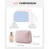 image:imageBAGSMART Small Makeup Bag Travel Cosmetic Bag Make Up Pouch Small Travel Zipper PouchWaterresistant Toiletry BagMakeup Organizer Bag for Women Black01Pink