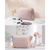 image:imageBAGSMART Small Makeup Bag Travel Cosmetic Bag Make Up Pouch Small Travel Zipper PouchWaterresistant Toiletry BagMakeup Organizer Bag for Women Black01Pink
