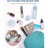 image:imageBAGSMART Small Makeup Bag Travel Cosmetic Bag Make Up Pouch Small Travel Zipper PouchWaterresistant Toiletry BagMakeup Organizer Bag for Women Black01Teal Blue