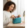 image:imageBAGSMART Small Makeup Bag Travel Cosmetic Bag Make Up Pouch Small Travel Zipper PouchWaterresistant Toiletry BagMakeup Organizer Bag for Women Black01Teal Blue