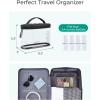image:imageBAGSMART TSA Approved Toiletry Bag 2 Pack Clear Makeup Cosmetic Bag Organizer Quart Size Travel Bag for Toiletries Carryon Travel Accessories Essentials Pink2pcsPinkPuffy Top