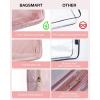 image:imageBAGSMART TSA Approved Toiletry Bag 2 Pack Clear Makeup Cosmetic Bag Organizer Quart Size Travel Bag for Toiletries Carryon Travel Accessories Essentials  PinkPink2pcs