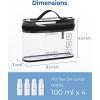 image:imageBAGSMART TSA Approved Toiletry Bag 2 Pack Clear Makeup Cosmetic Bag Organizer Quart Size Travel Bag for Toiletries Carryon Travel Accessories Essentials Pink2pcsBlack