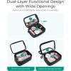 image:imageBAGSMART TSAApproved Toiletry Bag Large Opening Clear Makeup Bag with Handle Quart Sized Travel Toiletry Bag CarryOn Airline Compliant for Men and Women BlackBlush Pink