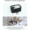 image:imageBAGSMART TSAApproved Toiletry Bag Large Opening Clear Makeup Bag with Handle Quart Sized Travel Toiletry Bag CarryOn Airline Compliant for Men and Women BlackBlush Pink