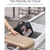 image:imageBAGSMART TSAApproved Toiletry Bag Large Opening Clear Makeup Bag with Handle Quart Sized Travel Toiletry Bag CarryOn Airline Compliant for Men and Women BlackBlack