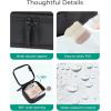 image:imageBAGSMART TSAApproved Toiletry Bag Large Opening Clear Makeup Bag with Handle Quart Sized Travel Toiletry Bag CarryOn Airline Compliant for Men and Women BlackBlush Pink