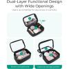 image:imageBAGSMART TSAApproved Toiletry Bag Large Opening Clear Makeup Bag with Handle Quart Sized Travel Toiletry Bag CarryOn Airline Compliant for Men and Women BlackBlack