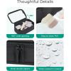 image:imageBAGSMART TSAApproved Toiletry Bag Large Opening Clear Makeup Bag with Handle Quart Sized Travel Toiletry Bag CarryOn Airline Compliant for Men and Women BlackBlush Pink