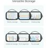 image:imageBAGSMART TSAApproved Toiletry Bag Large Opening Clear Makeup Bag with Handle Quart Sized Travel Toiletry Bag CarryOn Airline Compliant for Men and Women BlackBlack