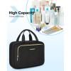 image:imageBAGSMART Toiletry Bag Hanging Travel Makeup Organizer with TSA Approved Transparent Cosmetic Bag Makeup Bag for Full Sized Toiletries LargePinkBlack