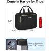 image:imageBAGSMART Toiletry Bag Hanging Travel Makeup Organizer with TSA Approved Transparent Cosmetic Bag Makeup Bag for Full Sized Toiletries LargePinkBlack