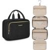 image:imageBAGSMART Toiletry Bag Hanging Travel Makeup Organizer with TSA Approved Transparent Cosmetic Bag Makeup Bag for Full Sized Toiletries LargePinkBlack