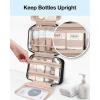 image:imageBAGSMART Toiletry Bag Hanging Travel Makeup Organizer with TSA Approved Transparent Cosmetic Bag Makeup Bag for Full Sized Toiletries LargePinkBlack