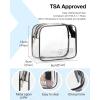 image:imageBAGSMART Toiletry Bag Hanging Travel Makeup Organizer with TSA Approved Transparent Cosmetic Bag Makeup Bag for Full Sized Toiletries LargePinkBlack