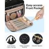 image:imageBAGSMART Toiletry Bag Hanging Travel Makeup Organizer with TSA Approved Transparent Cosmetic Bag Makeup Bag for Full Sized Toiletries LargePinkBlack