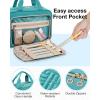 image:imageBAGSMART Toiletry Bag Hanging Travel Makeup Organizer with TSA Approved Transparent Cosmetic Bag Makeup Bag for Full Sized Toiletries LargePinkBlue