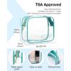 image:imageBAGSMART Toiletry Bag Hanging Travel Makeup Organizer with TSA Approved Transparent Cosmetic Bag Makeup Bag for Full Sized Toiletries LargePinkBlue