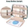 image:imageBAGSMART Toiletry Bag Hanging Travel Makeup Organizer with TSA Approved Transparent Cosmetic Bag Makeup Bag for Full Sized Toiletries LargePinkBlue