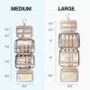 image:imageBAGSMART Toiletry Bag Hanging Travel Makeup Organizer with TSA Approved Transparent Cosmetic Bag Makeup Bag for Full Sized Toiletries LargePinkBlue