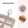 image:imageBAGSMART Toiletry Bag Hanging Travel Makeup Organizer with TSA Approved Transparent Cosmetic Bag Makeup Bag for Full Sized Toiletries LargePinkDark Purple