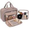 image:imageBAGSMART Toiletry Bag Hanging Travel Makeup Organizer with TSA Approved Transparent Cosmetic Bag Makeup Bag for Full Sized Toiletries LargePinkDark Purple