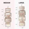 image:imageBAGSMART Toiletry Bag Hanging Travel Makeup Organizer with TSA Approved Transparent Cosmetic Bag Makeup Bag for Full Sized Toiletries LargePinkGreen