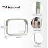 image:imageBAGSMART Toiletry Bag Hanging Travel Makeup Organizer with TSA Approved Transparent Cosmetic Bag Makeup Bag for Full Sized Toiletries LargePinkGreen