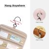 image:imageBAGSMART Toiletry Bag Hanging Travel Makeup Organizer with TSA Approved Transparent Cosmetic Bag Makeup Bag for Full Sized Toiletries LargePinkGrey