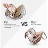 image:imageBAGSMART Toiletry Bag Hanging Travel Makeup Organizer with TSA Approved Transparent Cosmetic Bag Makeup Bag for Full Sized Toiletries LargePinkGrey