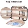 image:imageBAGSMART Toiletry Bag Hanging Travel Makeup Organizer with TSA Approved Transparent Cosmetic Bag Makeup Bag for Full Sized Toiletries LargePinkGrey