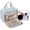 image:imageBAGSMART Toiletry Bag Hanging Travel Makeup Organizer with TSA Approved Transparent Cosmetic Bag Makeup Bag for Full Sized Toiletries LargePinkLight Blue