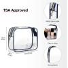 image:imageBAGSMART Toiletry Bag Hanging Travel Makeup Organizer with TSA Approved Transparent Cosmetic Bag Makeup Bag for Full Sized Toiletries LargePinkNavy