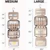 image:imageBAGSMART Toiletry Bag Hanging Travel Makeup Organizer with TSA Approved Transparent Cosmetic Bag Makeup Bag for Full Sized Toiletries LargePinkNavy