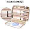 image:imageBAGSMART Toiletry Bag Hanging Travel Makeup Organizer with TSA Approved Transparent Cosmetic Bag Makeup Bag for Full Sized Toiletries LargePinkNavy
