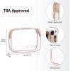 image:imageBAGSMART Toiletry Bag Hanging Travel Makeup Organizer with TSA Approved Transparent Cosmetic Bag Makeup Bag for Full Sized Toiletries LargePinkPink