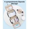 image:imageBAGSMART Toiletry Bag Hanging Travel Makeup Organizer with TSA Approved Transparent Cosmetic Bag Makeup Bag for Full Sized Toiletries LargePinkPink