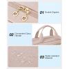 image:imageBAGSMART Toiletry Bag Hanging Travel Makeup Organizer with TSA Approved Transparent Cosmetic Bag Makeup Bag for Full Sized Toiletries LargePinkPink