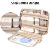 image:imageBAGSMART Toiletry Bag Hanging Travel Makeup Organizer with TSA Approved Transparent Cosmetic Bag Makeup Bag for Full Sized Toiletries LargePinkPink