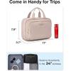 image:imageBAGSMART Toiletry Bag Hanging Travel Makeup Organizer with TSA Approved Transparent Cosmetic Bag Makeup Bag for Full Sized Toiletries LargePinkPink